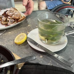 The fresh ginger mint tea was delicious The fresh ginger mint tea was delicious
