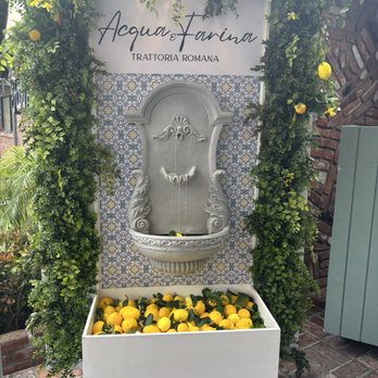 Acqua E Farina - Cute fountain out front.  Ig @mel_foodie_ventures - Italian Near Me - Chula Vista, California