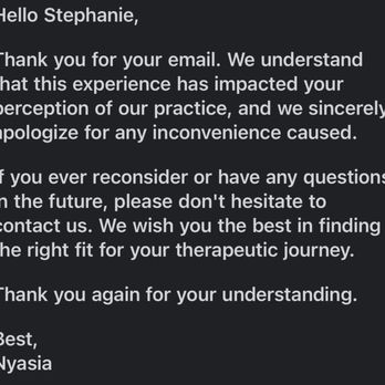 FullScope Counseling Services - Email response to my fill up email regarding the missed appointment. - Counseling & Mental Health Near Me - Charlotte, North Carolina