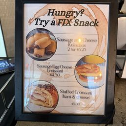 Snack menu