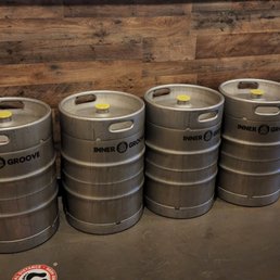 a row of kegs a row of kegs