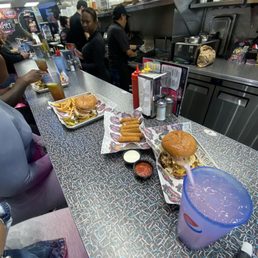 #3 Three Comet Sliders French Fries Unsweetened Iced Tea Soft Drink #3 Three Comet Sliders French Fries Unsweetened Iced Tea Soft Drink