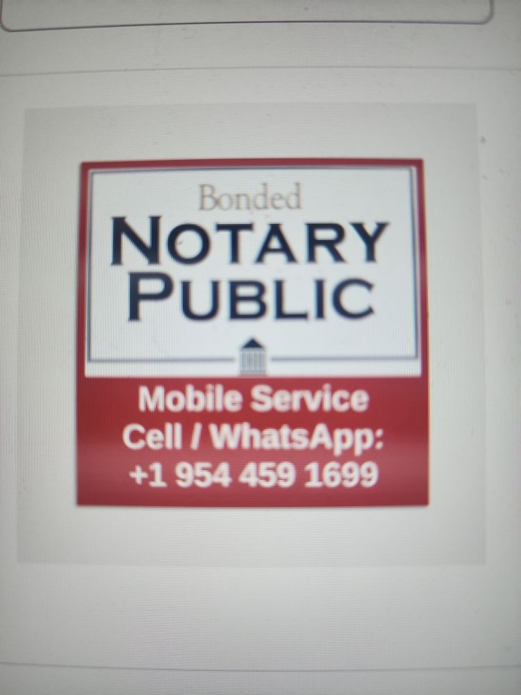 MOBILE NOTARY PUBLIC Request a Quote Hollywood, Florida Notaries