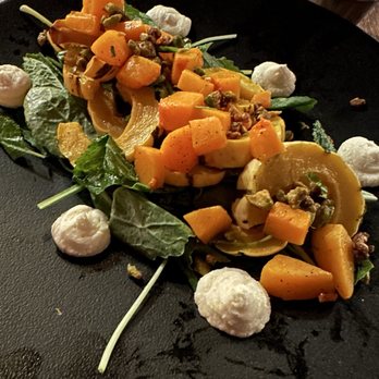 Tagliata - Roasted squash salad featuring that hard to find delicata squash, butternut squash, pistachio granola - Italian Near Me - Baltimore, Maryland
