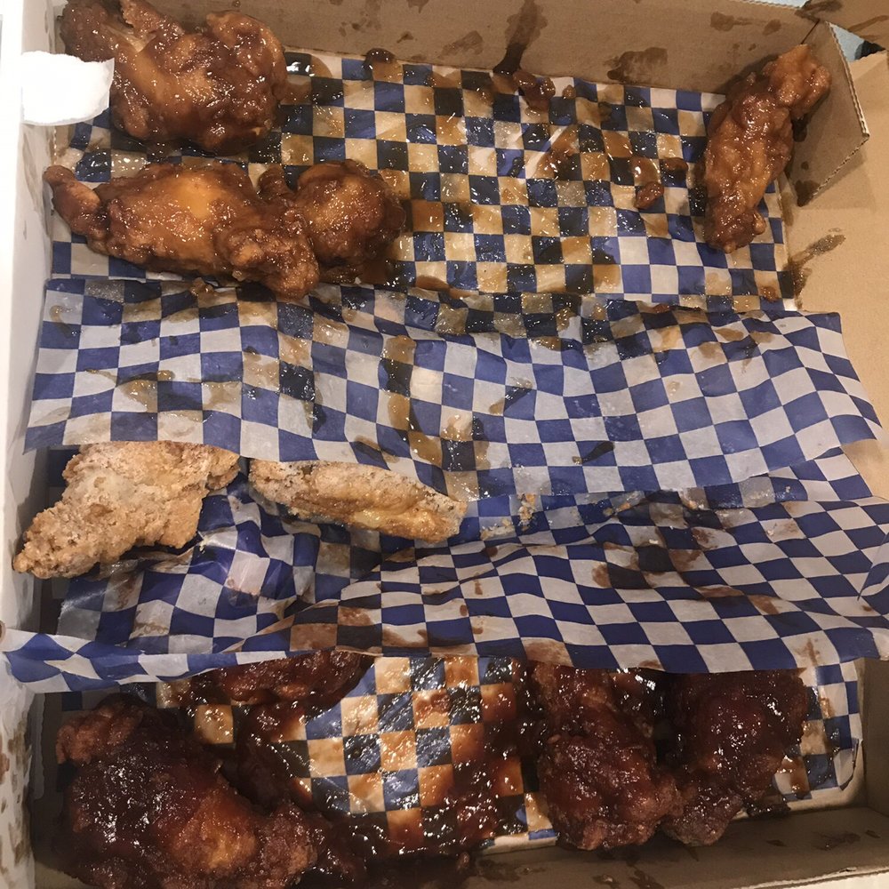 Legendary Wing King - Top to bottom- honey garlic, dill pickle, maple bbq. - Chicken Wings Near Me - Lethbridge, Alberta Legendary Wing King - Top to bottom- honey garlic, dill pickle, maple bbq. - Chicken Wings Near Me - Lethbridge, Alberta