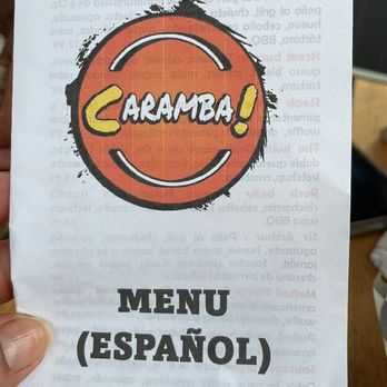 Caramba Street Food - a menu for a restaurant - Burgers Near Me - Katy, Texas