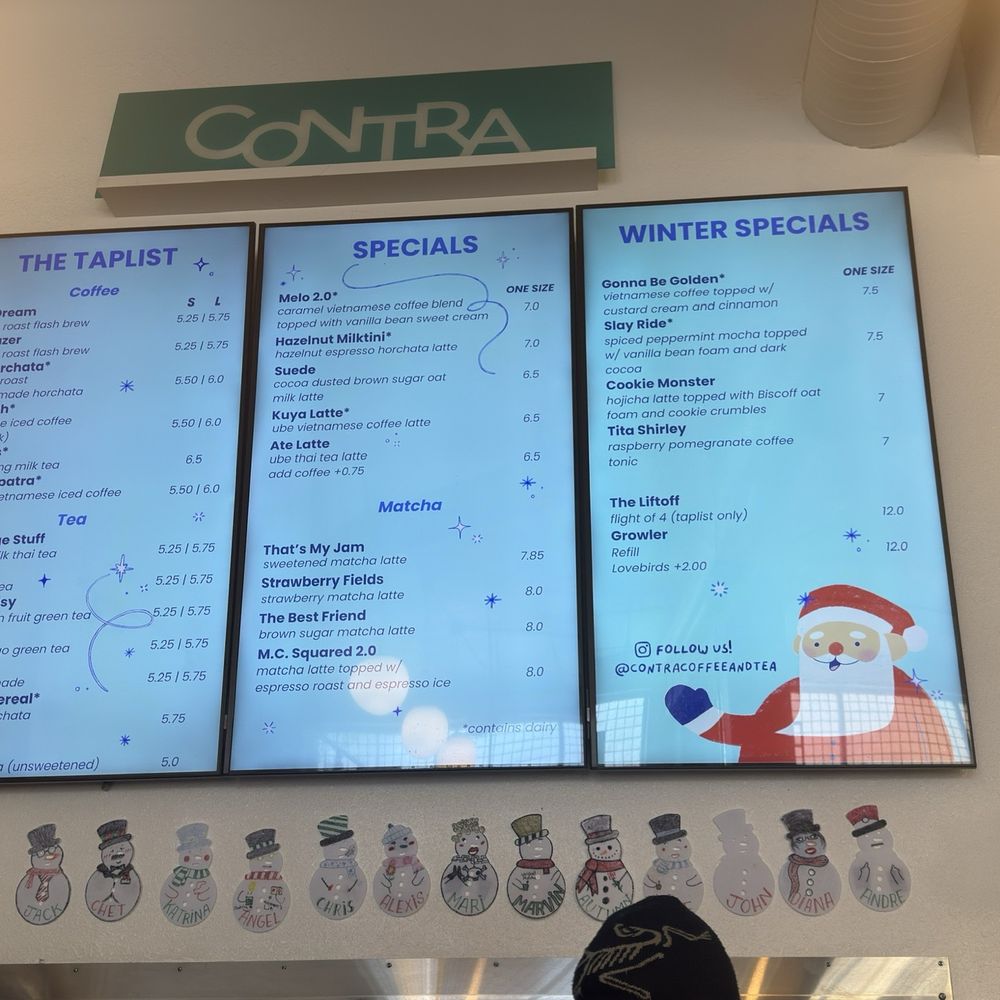 Menu as of 12/28/25