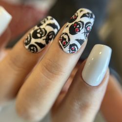 Gel manicure $80 and nail art $5 per nail