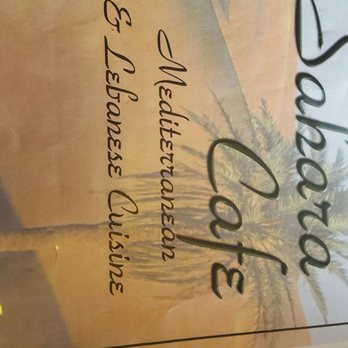 Sahara Cafe - menu cover - Mediterranean Near Me - Gretna, Louisiana Sahara Cafe - menu cover - Mediterranean Near Me - Gretna, Louisiana