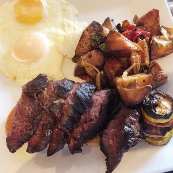 Thyme - The grilled veggies and potatoes stole the steak s thunder. But it was a nice dish. - New American Near Me - Roslyn, New York Thyme - The grilled veggies and potatoes stole the steak s thunder. But it was a nice dish. - New American Near Me - Roslyn, New York