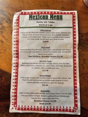 Menu photo 1 The Old Log Cabin Restaurant Forest Lake, MN Menu photo 1 The Old Log Cabin Restaurant Forest Lake, MN