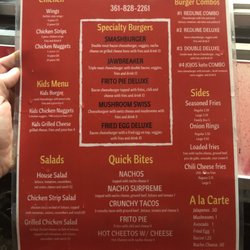 Redline Burger - Food menu