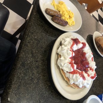 Amy's Cafe - Pancakes with strawberry and whip cream - Diners Near Me - Riverside, California