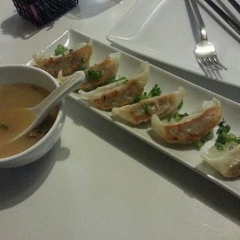Tokio Table - Gyoza, just the typical gyoza dish, nothing outstanding. But the miso soup was delish! - Sushi Bars Near Me - Portland, Oregon
