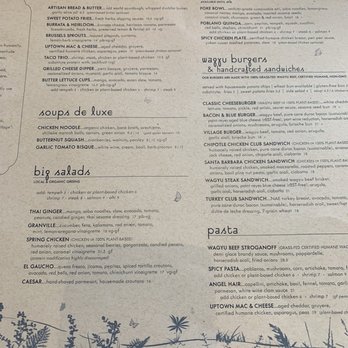 GRANVILLE - Menu - New American Near Me - Pasadena, California