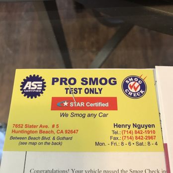 Pro Smog Test Only - Auto Repair Near Me - Huntington Beach, California Pro Smog Test Only - Auto Repair Near Me - Huntington Beach, California