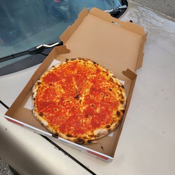 Johnny's Pizzeria - My fresh out the oven regular large pie. Isn't it beautiful? - Pizza Near Me - Mount Vernon, New York