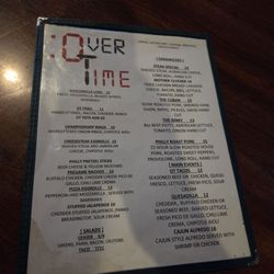 Overtime Bar - Menu