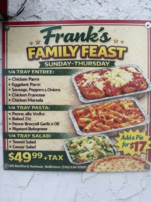 Menu photo 1 Fransicos Pizzaria & Pasta Bellmore, NY Menu photo 1 Fransicos Pizzaria & Pasta Bellmore, NY