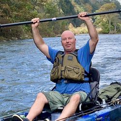 Shop Manager, Chris Erby enjoys a day of kayak fishing