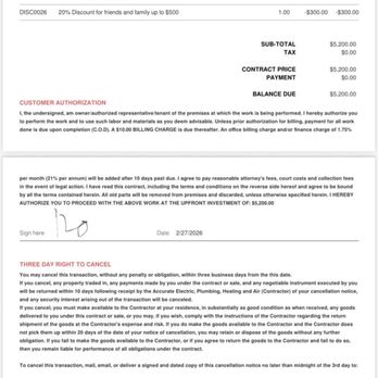 Accurate Home Services - They forged the client signature on an invoice for a job that was never done crazy - Electricians Near Me - Glendora, California
