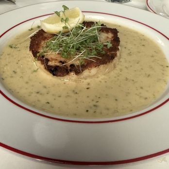 Le Parisien - Crab cake! The sauce incredible. Must get baguette to dip in sauce. - French Near Me - Oklahoma City, Oklahoma