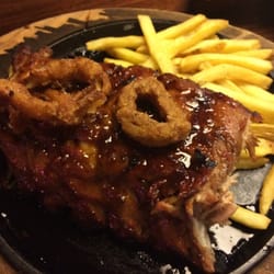 TGI Fridays - Half rack of jack Daniels ribs smothered in yummy glaze