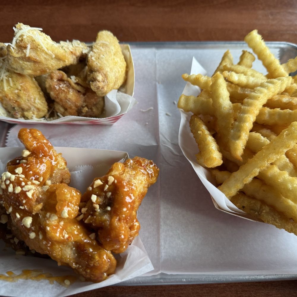 Wings and fries Wings and fries