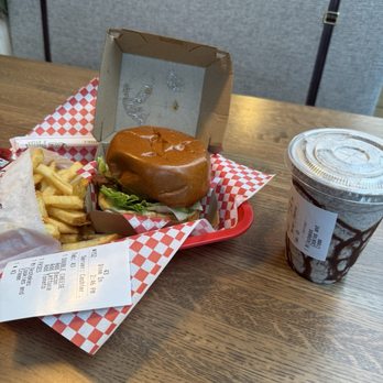 Small Cheval- Rosemont - Signature Double cheeseburger with BLT, fries, and cookies and cream milkshake. - Burgers Near Me - Rosemont, Illinois