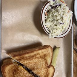 Patty melt with coleslaw Patty melt with coleslaw