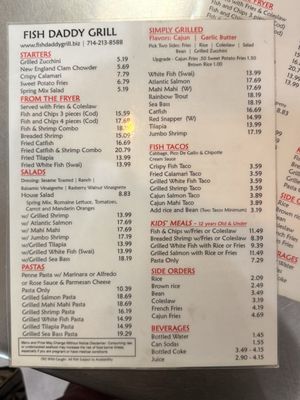 Menu photo 5 Fish Daddy Grill Fullerton, CA
