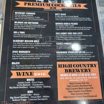 Rig Hand Craft Distillery - Premium cocktail menu - Distilleries Near Me - Leduc County, Alberta