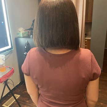 Mark Linenberg- Master Stylist - Final finish! Stated as mid-back funky blonde, now a lovely soft brunette. - Hair Salons Near Me - Chicago, Illinois Mark Linenberg- Master Stylist - Final finish! Stated as mid-back funky blonde, now a lovely soft brunette. - Hair Salons Near Me - Chicago, Illinois