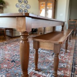 Roger's Repair - Designed and fabricated this custom 3.5 X8ft dining table and 2X4 seating benches. Maple wood tops.