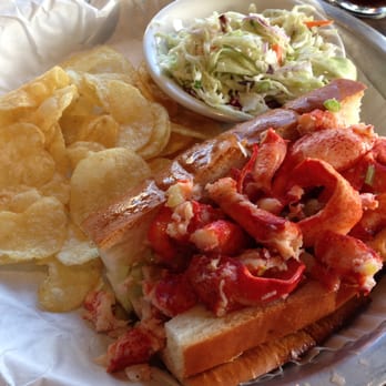 Sam's Chowder House - Sam's Lobster Roll with Chips and Cole Slaw - Seafood Near Me - Half Moon Bay, California Sam's Chowder House - Sam's Lobster Roll with Chips and Cole Slaw - Seafood Near Me - Half Moon Bay, California