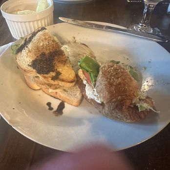 PB&J Bistro & Cafe - Chicken Caprese sandwich and chicken salad on croissant - Cafes Near Me - Niceville, Florida PB&J Bistro & Cafe - Chicken Caprese sandwich and chicken salad on croissant - Cafes Near Me - Niceville, Florida