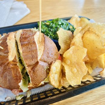 Local Foods - My fave, crunchy chicken with potato chips & kale salad - Sandwiches Near Me - Houston, Texas Local Foods - My fave, crunchy chicken with potato chips & kale salad - Sandwiches Near Me - Houston, Texas