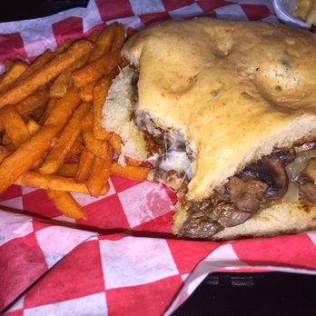 The Pharm Restaurant - Ribeye Burger with Sweet Potato Fries - Steakhouses Near Me - Buffalo, Texas The Pharm Restaurant - Ribeye Burger with Sweet Potato Fries - Steakhouses Near Me - Buffalo, Texas
