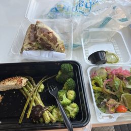 Ceasar chicken wrap and build your own with side salad