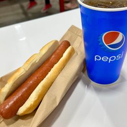Costco Wholesale - Hot dog and soft drink