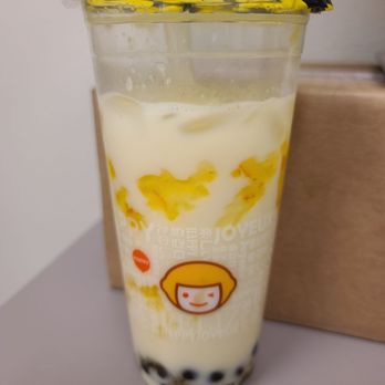 Happy Lemon - Mango Orange Milk Tea - Coffee & Tea Near Me - Fresno, California