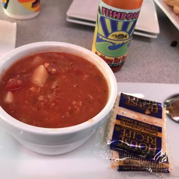 Fishbones Raw Bar And Restaurant - Cup of conch island style chowder.  Good stuff. - Seafood Near Me - Duck, North Carolina