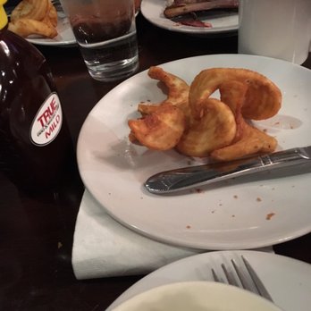 True Eats & Drinks - Wedge fries, garlic mash and a happy son fingers - Barbeque Near Me - Munster, Indiana