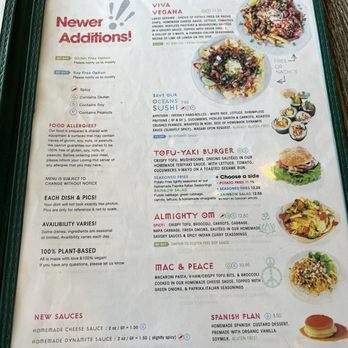 Loving Hut Southern - Menu - March 2024 - Vegan Near Me - Tempe, Arizona
