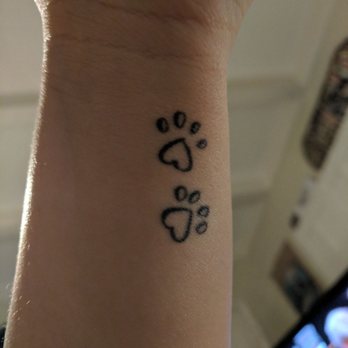Lyfestyle Ink - Simple dog paws done by Daniel  he recommended to add more so maybe down the line - Tattoo Near Me - San Mateo, California