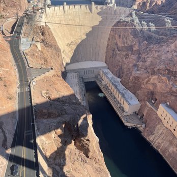 Comedy on Deck Grand Canyon and Hoover Dam Tours - The Hoover dam from the bridge - Bus Tours Near Me - Las Vegas, Nevada