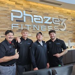 Phaze 3 Fitness - 5 a.m. Opener George, Noah,  GM Bryn and Trainer Director Carson