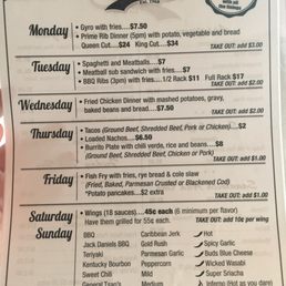Food specials! Food specials!