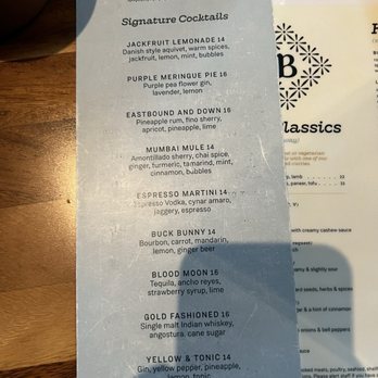 BarNaan - Signature cocktail menu - Indian Near Me - Brookfield, Connecticut