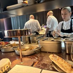 Mr Porter - Focaccia and view of chefs bar